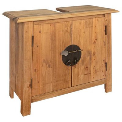 Vidaxl Bathroom Vanity Cabinet Solid Pinewood 70X32X63 Cm from B&Q