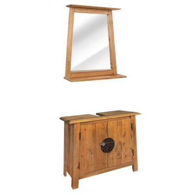Vidaxl Bathroom Furniture Set Solid Pinewood from B&Q