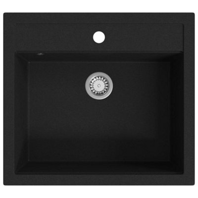 B&Q -  Granite Kitchen Sink Single Basin Black