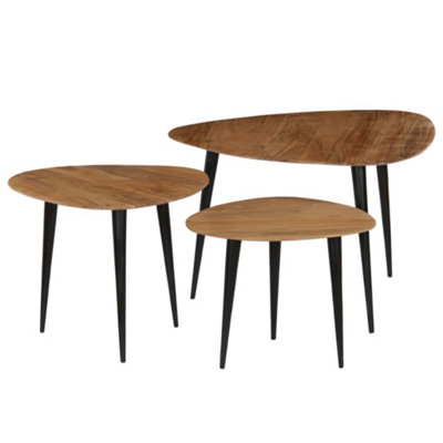 Vidaxl Coffee Table Set 3 Pieces Solid Acacia Wood from B&Q