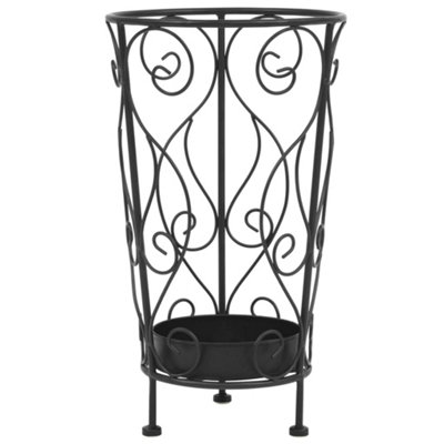 B&Q -  Umbrella Stand Vintage Style Metal 26X46 Cm Black