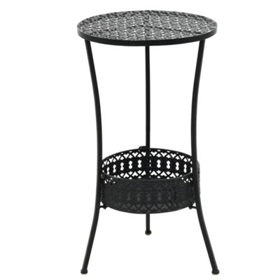 B&Q -  Bistro Table Black 40X70 Cm Metal