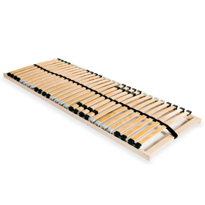 Vidaxl Slatted Bed Base Without Mattress With 28 Slats 7 Zones 90X200 Cm
