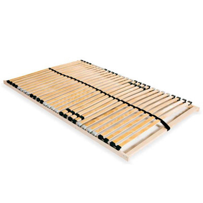 Vidaxl Slatted Bed Base Without Mattress With 28 Slats 7 Zones 120X200 Cm