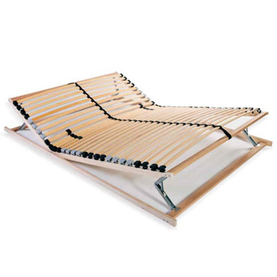 Vidaxl Slatted Bed Base Without Mattress With 28 Slats 7 Zones 140X200 Cm
