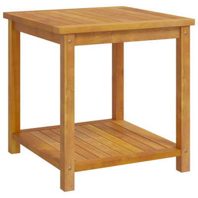 B&Q -  Side Table Solid Acacia Wood 45X45X45 Cm