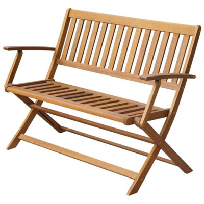 Vidaxl Garden Bench 120 Cm Solid Acacia Wood from B&Q