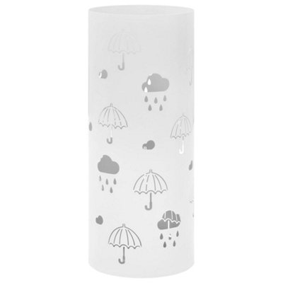 B&Q -  Umbrella Stand Umbrellas Steel White