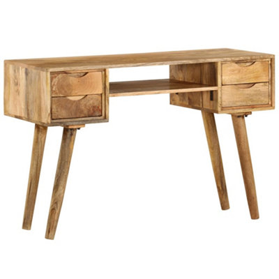 B&Q -  Writing Desk Solid Mango Wood 115X47X76 Cm Writing Desks