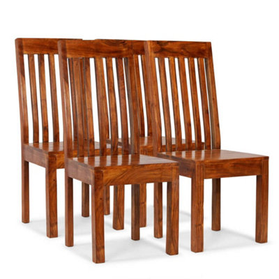 Vidaxl Dining Chairs 4 Pcs Solid Wood Modern