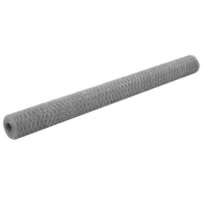Vidaxl Chicken Wire Fence Galvanised Steel 25X1.5 M Silver from B&Q