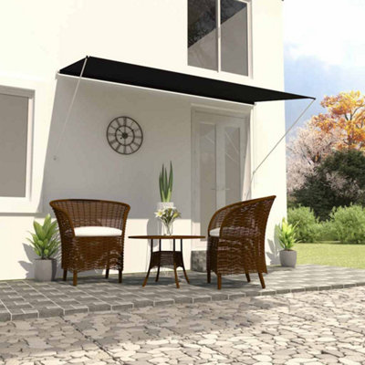Vidaxl Retractable Awning 300X150 Cm Anthracite from B&Q