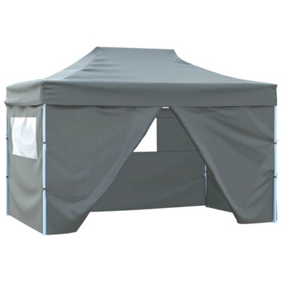B&Q -  Foldable Tent Pop-Up With 4 Side Walls 3X4.5 M Anthracite