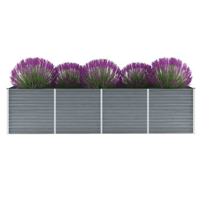 B&Q -  Garden Raised Bed Galvanised Steel 320X80X77 Cm Grey