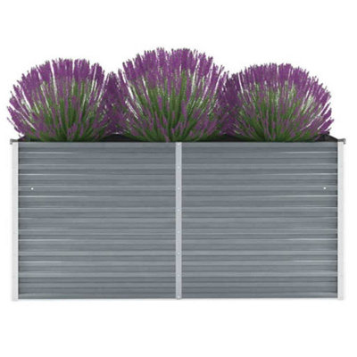 B&Q -  Garden Raised Bed Galvanised Steel 160X40X77 Cm Grey