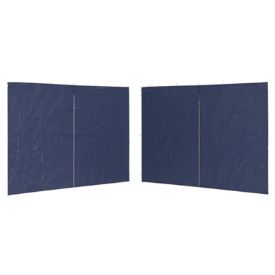 Vidaxl Party Tent Sidewall 2 Pcs With Zipper Pe Blue from B&Q