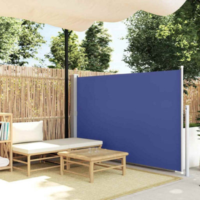 Vidaxl Retractable Side Awning 140X300cm Blue Garden Privacy Screen Blind - Image 3