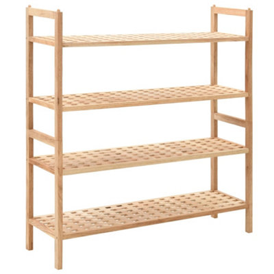 Vidaxl Solid Walnut Wood Shoe Rack 69X26x81cm Footwear Storage Unit Shelf - Image 2