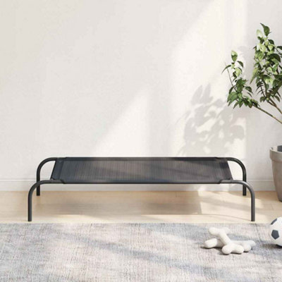 B&Q -  Elevated Dog Bed Black L Textilene