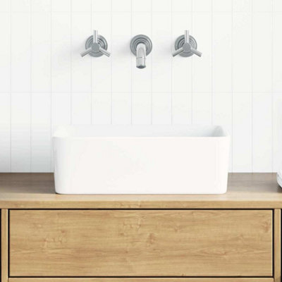 Vidaxl Wash Basin 40X30X13 Cm Ceramic White from B&Q