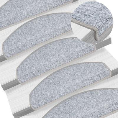 B&Q -  Carpet Stair Treads 15 Pcs Light Grey 65X24X4 Cm