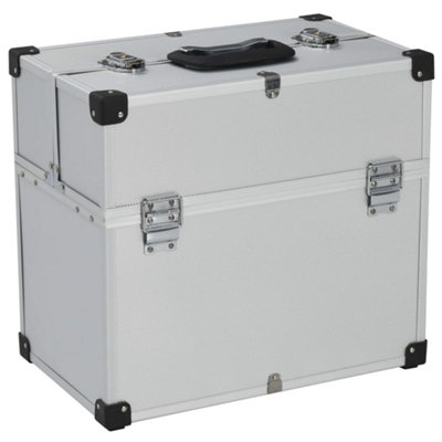 Vidaxl Tool Case 38X22.5X34 Cm Silver Aluminum Tool Cases from B&Q