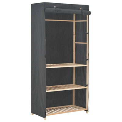 Vidaxl 3-Tier Wardrobe Grey 79X40X170 Cm Fabric from B&Q