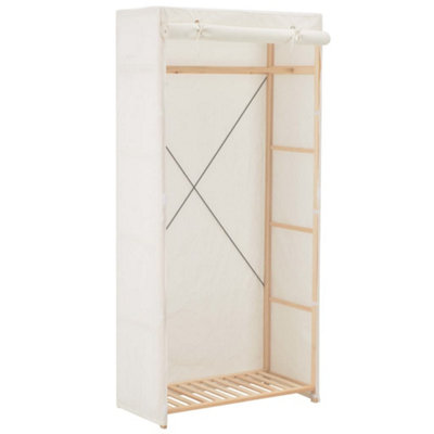 Vidaxl Wardrobe White 79X40X170 Cm Fabric Wardrobes from B&Q