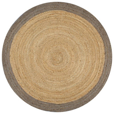 Vidaxl Handmade Rug Jute With Grey Border 150 Cm from B&Q
