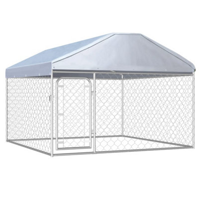 Vidaxl Outdoor Dog Kennel With Roof 200X200x135 Cm