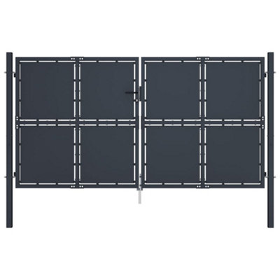 Vidaxl Garden Gate Steel 300X125 Cm Anthracite Fence Gates from B&Q