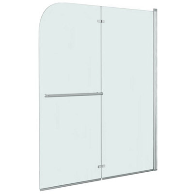Vidaxl Folding Shower Enclosure 2 Panels Esg 120X140 Cm Shower Enclosures