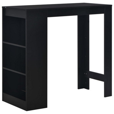B&Q -  Bar Table With Shelf Black 110X50X103 Cm