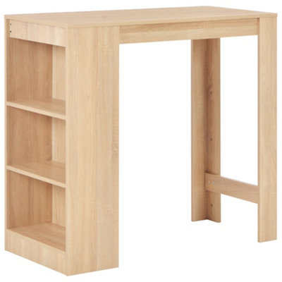 B&Q -  Bar Table With Shelf Oak 110X50X103 Cm