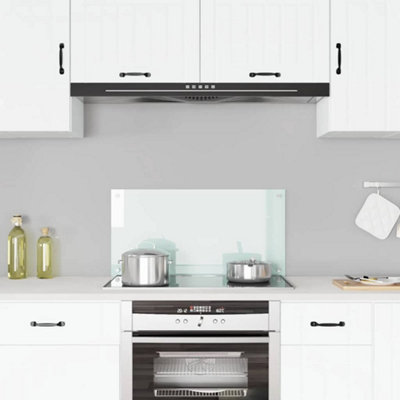 Vidaxl Kitchen Backsplash White 80 X 40 Cm Tempered Glass