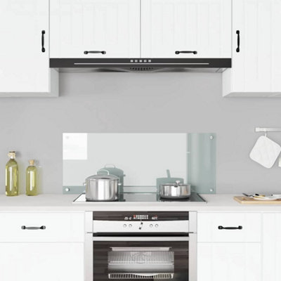 Vidaxl Kitchen Backsplash Transparent 100 X 40 Cm Tempered Glass from B&Q
