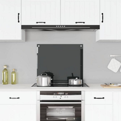Vidaxl Kitchen Backsplash Black 70 X 60 Cm Tempered Glass
