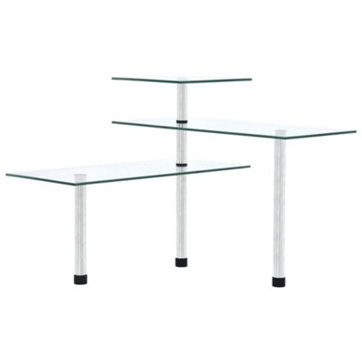 Vidaxl 3-Tier Corner Kitchen Shelf Tempered Glass Corner Shelves from B&Q