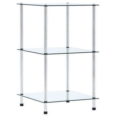 B&Q -  3-Tier Shelf Transparent 40X40X67 Cm Tempered Glass