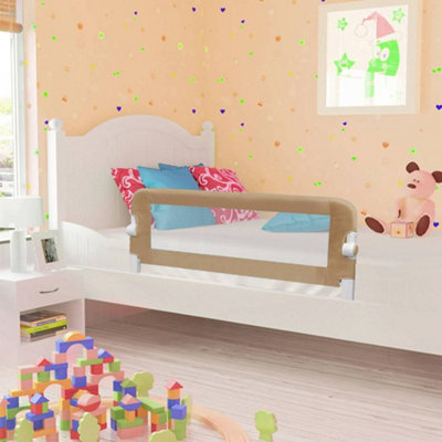 Vidaxl Toddler Safety Bed Rail Taupe 120X42 Cm Polyester Bed Rails from B&Q