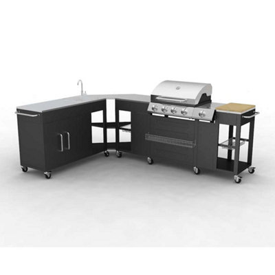 Vidaxl Outdoor Kitchen Barbecue Missouri 4 Burners from B&Q