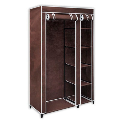 Vidaxl Fabric Wardrobe Brown 110 X 45 X 175 Cm