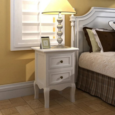B&Q -  Nightstands 2 Pcs With 2 Drawers Mdf White