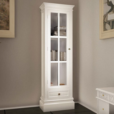 B&Q -  Chic Bookcase Cabinet With 3 Shelves White Wooden