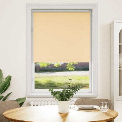 vidaXL Roller blind blackout 104.4x175 cm Fabric Width 100 cm beige - Image 4