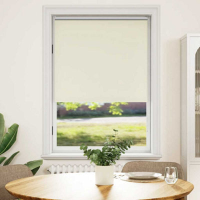 Vidaxl Roller Blind Blackout 120 X 175 Cm Off White from B&Q