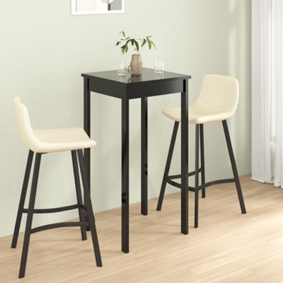 Vidaxl Bar Table Mdf Black 55X55X107 Cm from B&Q