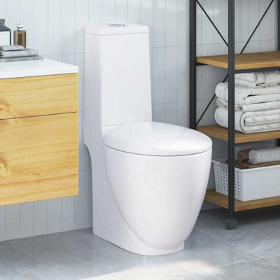 B&Q -  Ceramic Toilet Back Water Flow White