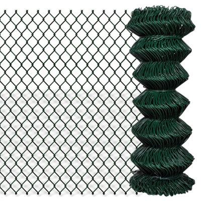 B&Q -  Chain Link Fence Steel 1X25 M Green