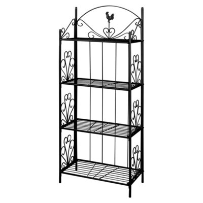 Vidaxl Plant Rack Square Black Plant Stands from B&Q